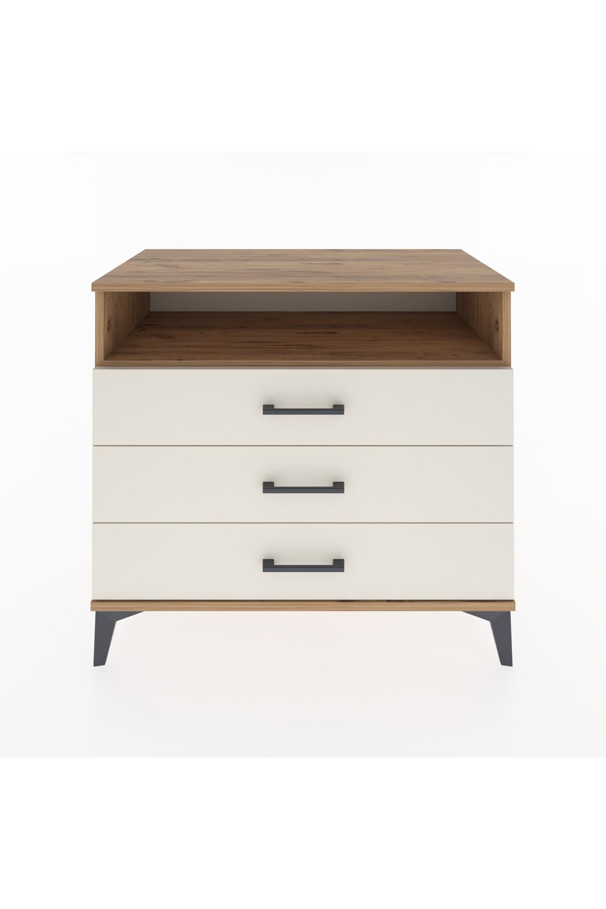 Hyperion Şifonyer Tek Raflı 3 Çekmeceli 88x44x80 Çam-Aytaşı