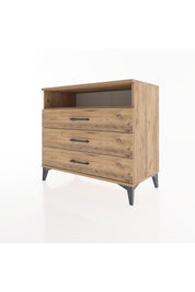 Hyperion Şifonyer Tek Raflı 3 Çekmeceli 88x44x80 Çam-Çam