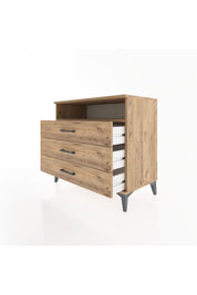 Hyperion Şifonyer Tek Raflı 3 Çekmeceli 88x44x80 Çam-Çam