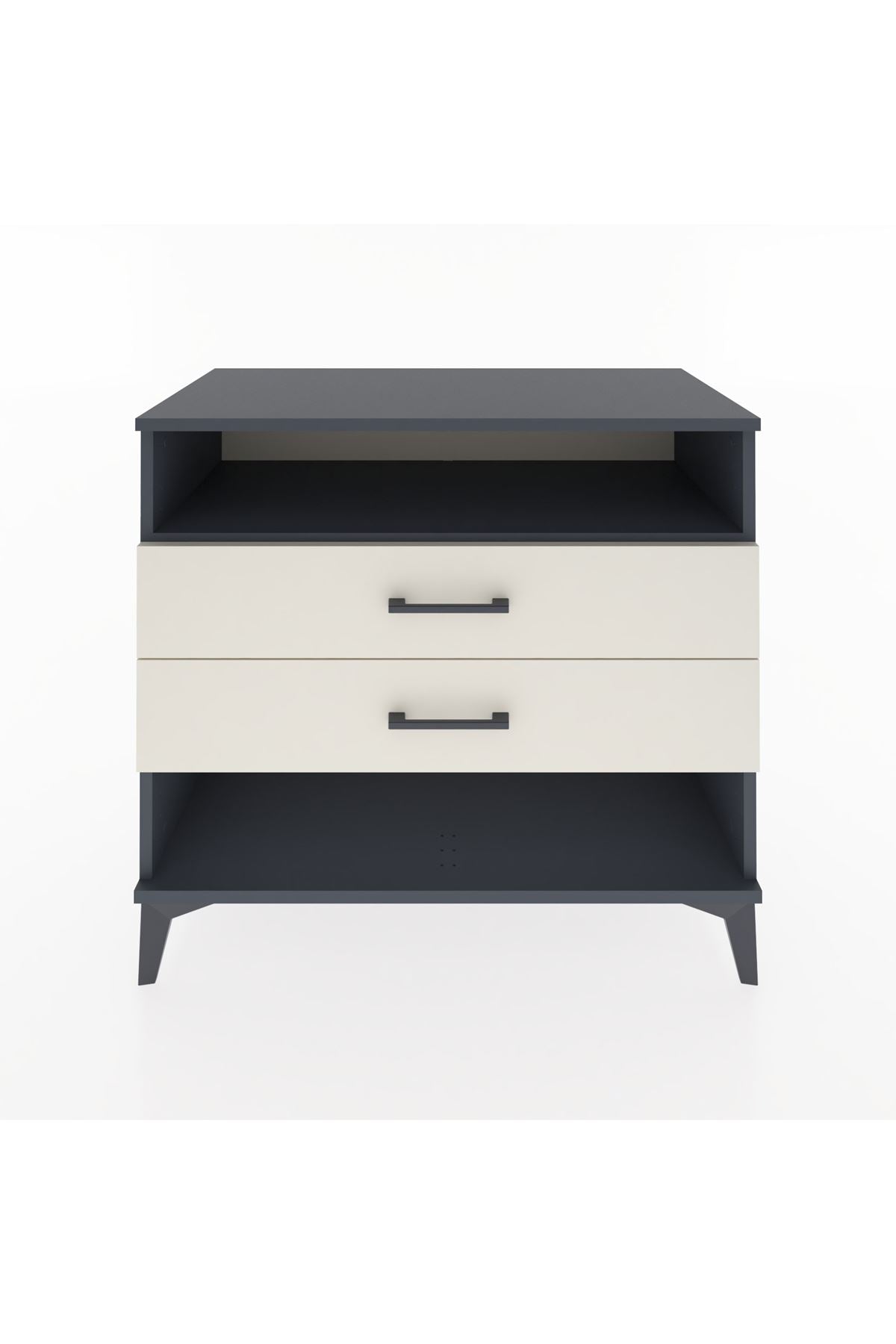 Hyperion Şifonyer Tek Raflı 2 Çekmeceli 88x44x80 Antrasit-Aytaşı