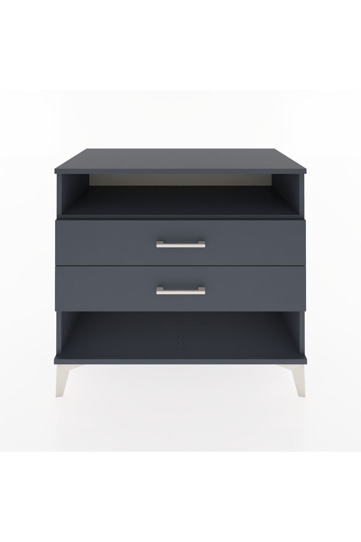 Hyperion Şifonyer Tek Raflı 2 Çekmeceli 88x44x80 Antrasit-Antrasit