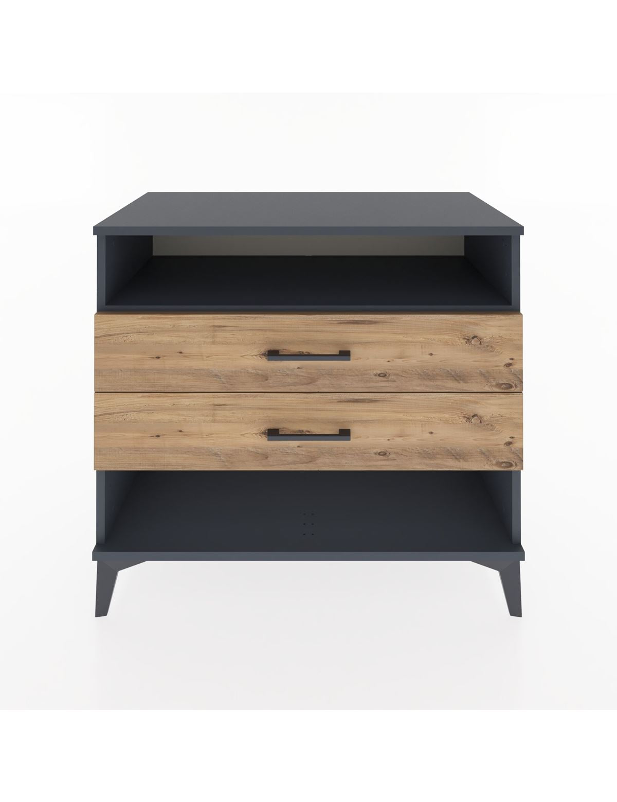 Hyperion Şifonyer Tek Raflı 2 Çekmeceli 88x44x80 Antrasit-Çam