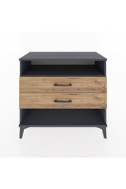 Hyperion Şifonyer Tek Raflı 2 Çekmeceli 88x44x80 Antrasit-Çam