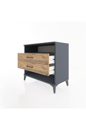 Hyperion Şifonyer Tek Raflı 2 Çekmeceli 88x44x80 Antrasit-Çam