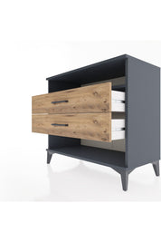 Hyperion Şifonyer Tek Raflı 2 Çekmeceli 88x44x80 Antrasit-Çam