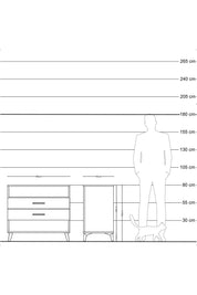 Hyperion Şifonyer Tek Raflı 2 Çekmeceli 88x44x80 Antrasit-Çam