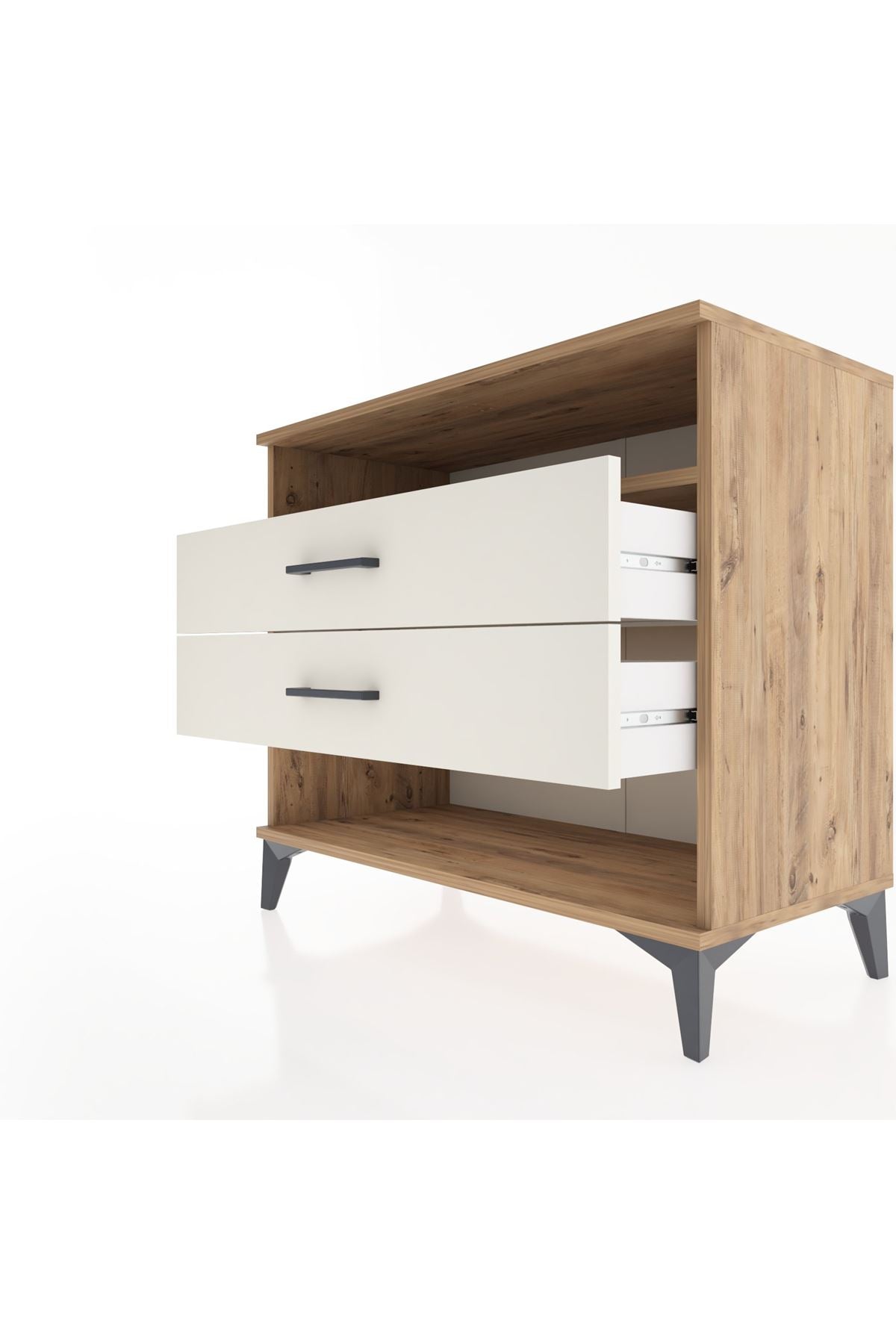 Hyperion Şifonyer Tek Raflı 2 Çekmeceli 88x44x80 Çam-Aytaşı