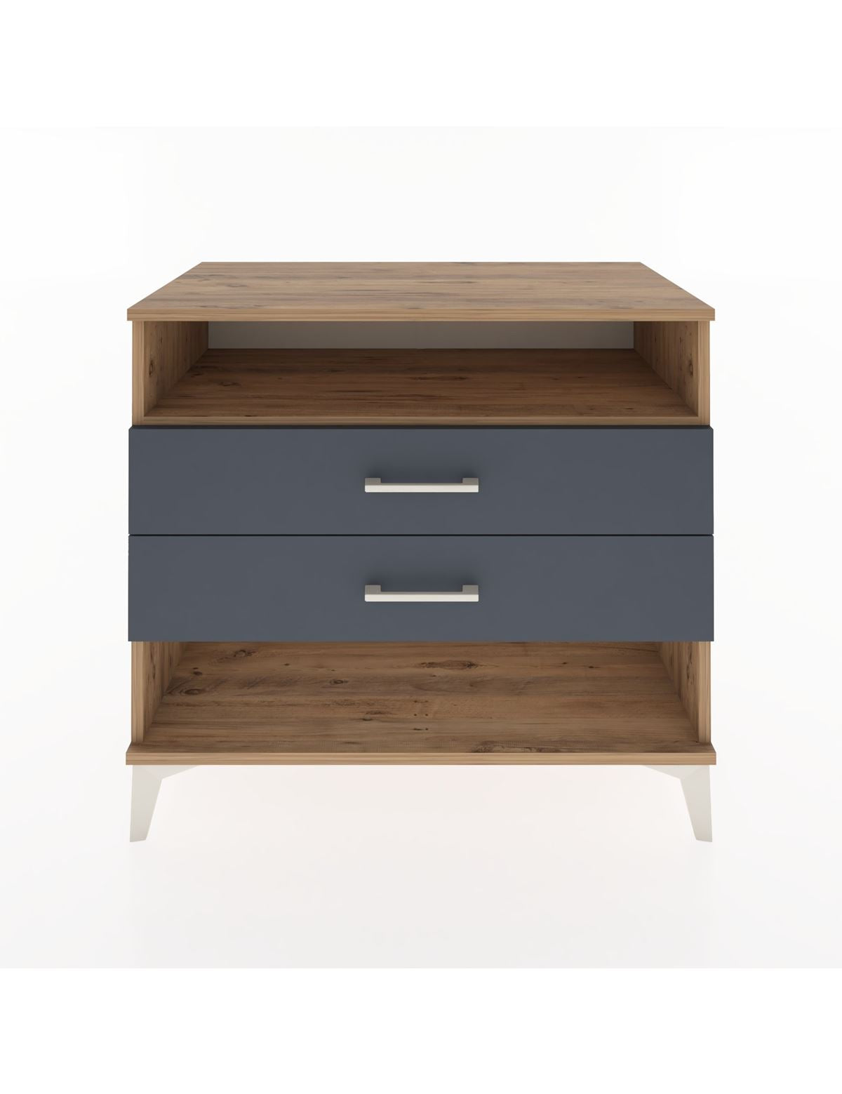 Hyperion Şifonyer Tek Raflı 2 Çekmeceli 88x44x80 Çam-Antrasit