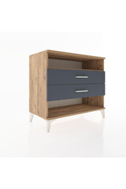 Hyperion Şifonyer Tek Raflı 2 Çekmeceli 88x44x80 Çam-Antrasit