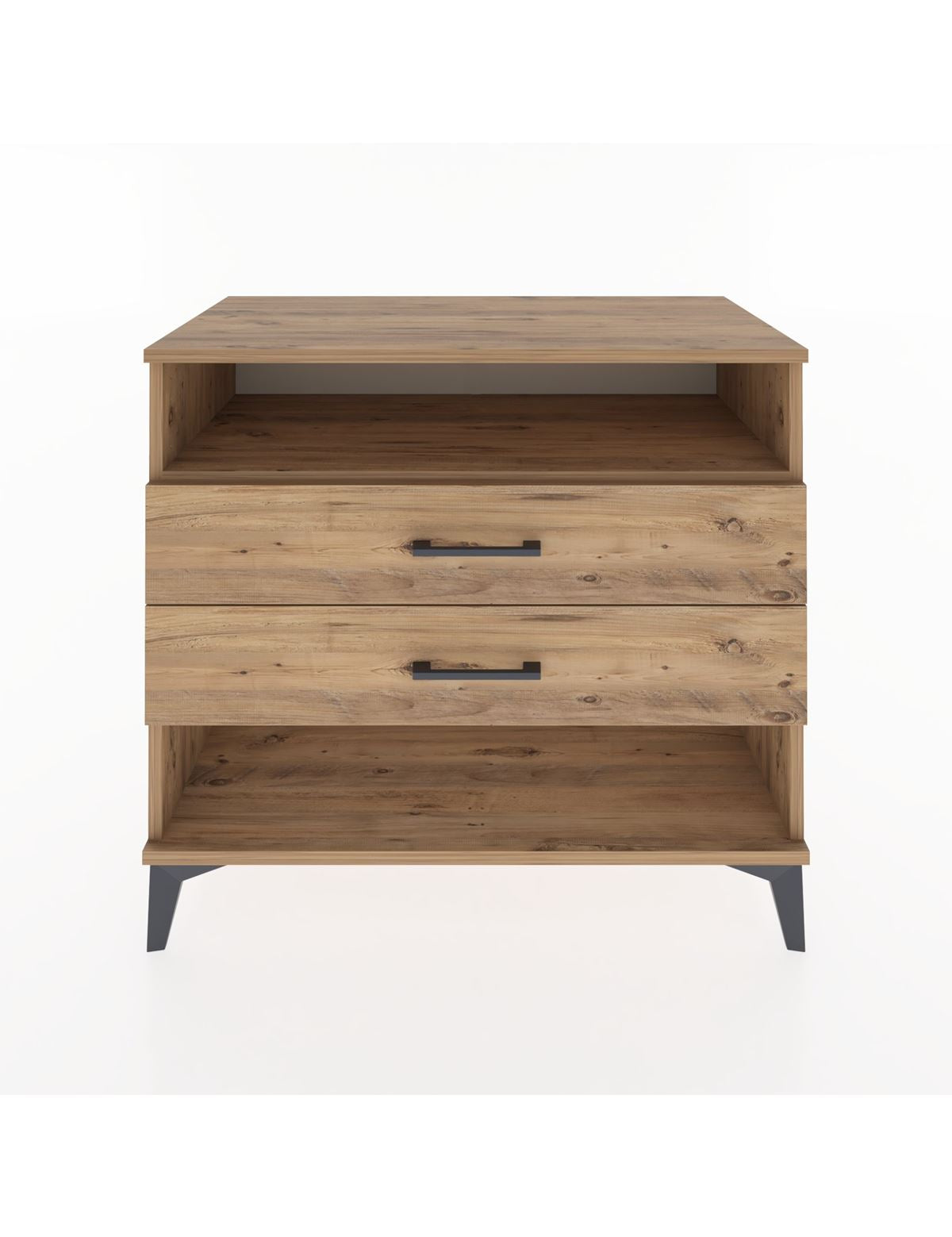 Hyperion Şifonyer Tek Raflı 2 Çekmeceli 88x44x80 Çam-Çam