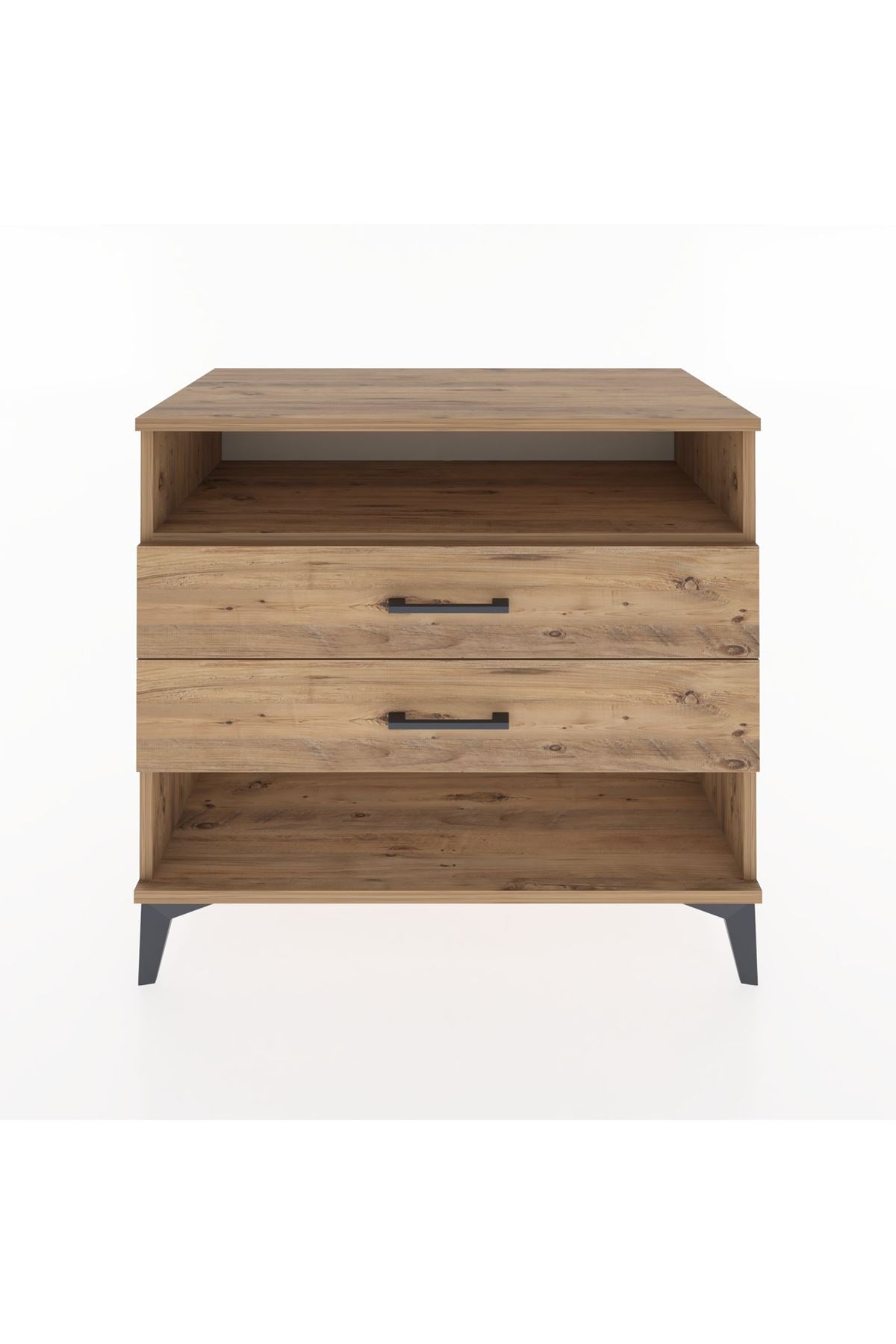 Hyperion Şifonyer Tek Raflı 2 Çekmeceli 88x44x80 Çam-Çam