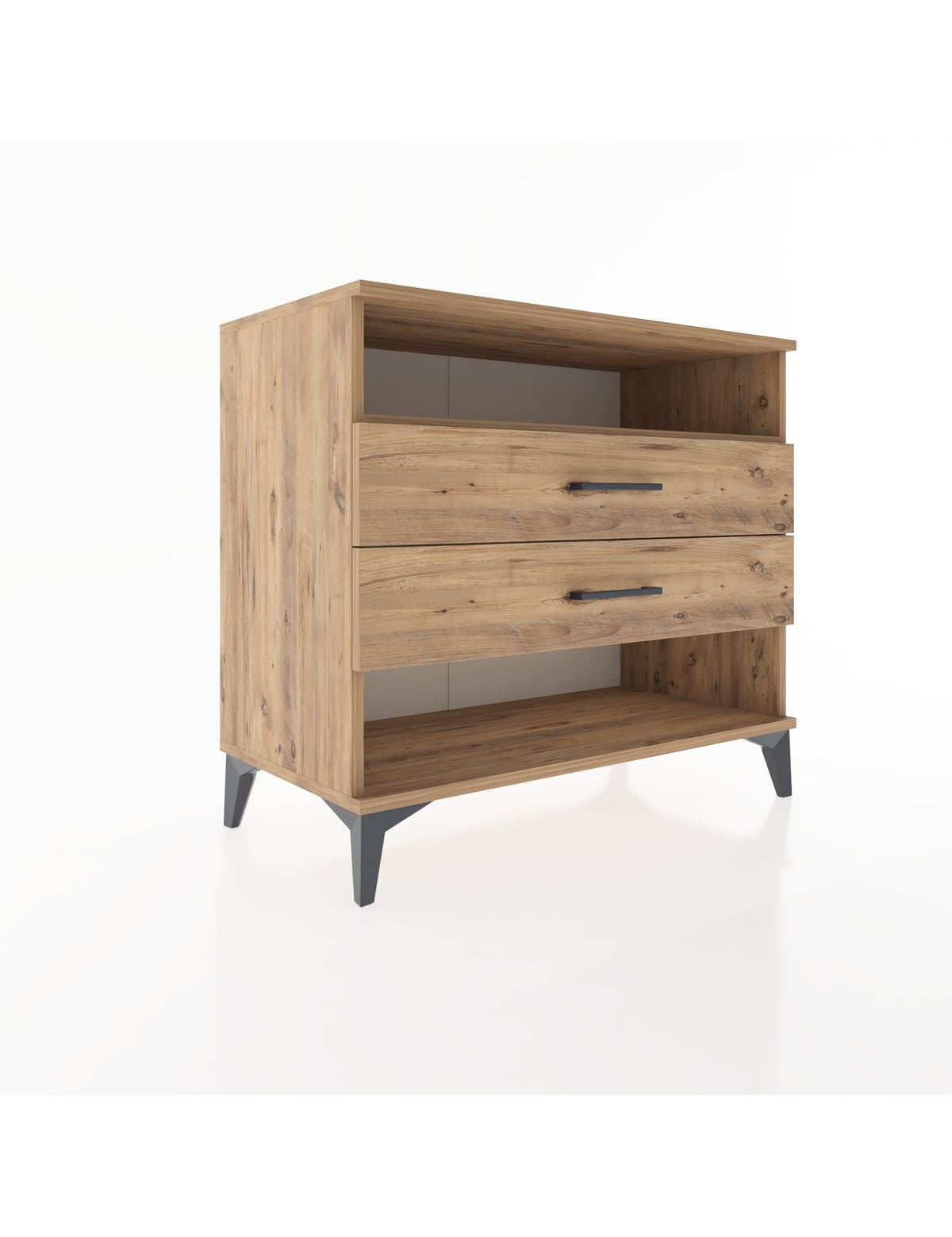 Hyperion Şifonyer Tek Raflı 2 Çekmeceli 88x44x80 Çam-Çam