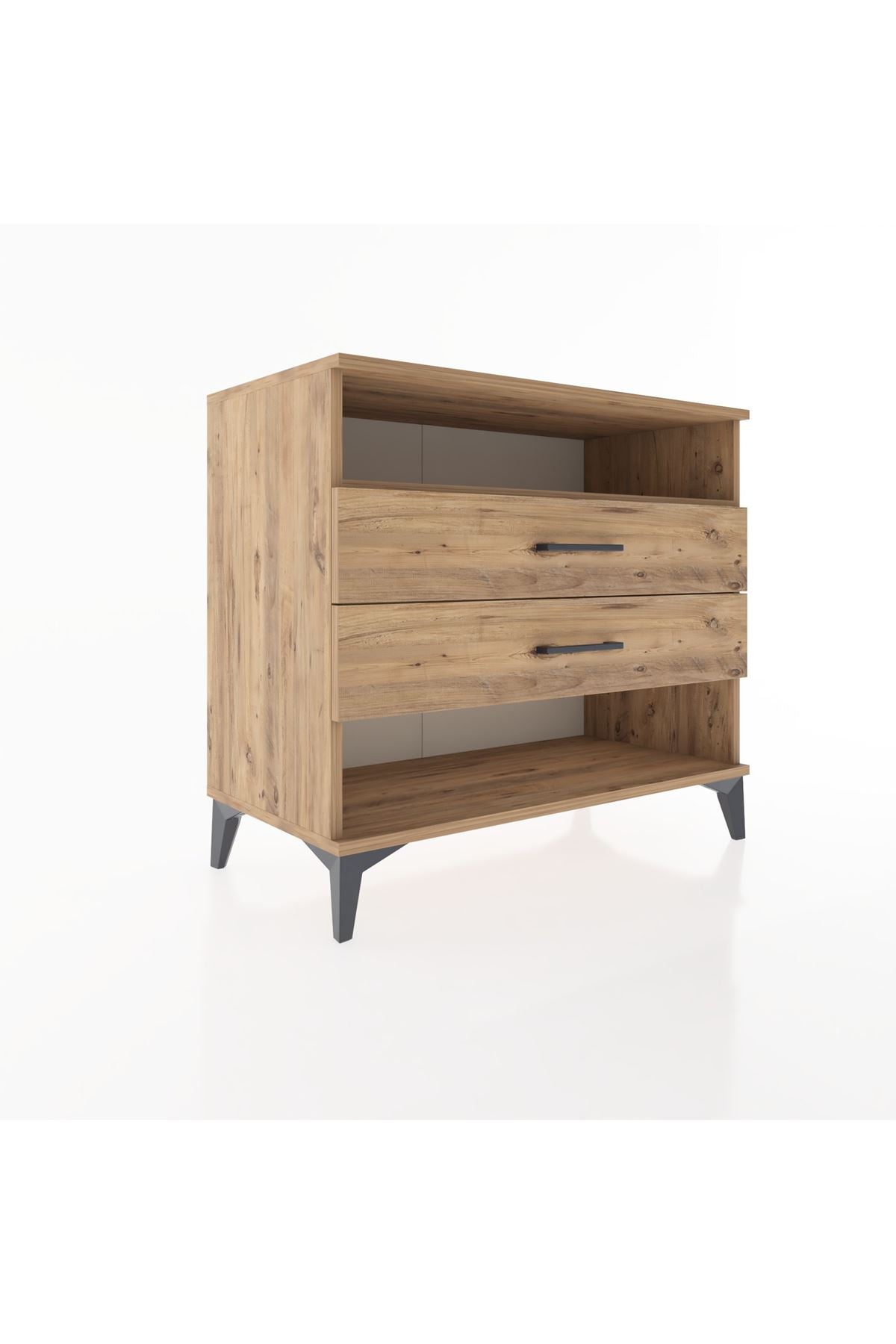 Hyperion Şifonyer Tek Raflı 2 Çekmeceli 88x44x80 Çam-Çam