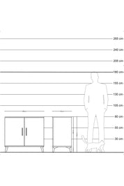 Hyperion Şifonyer 3 Raflı 2 Kapaklı 88x44x80 Antrasit-Antrasit