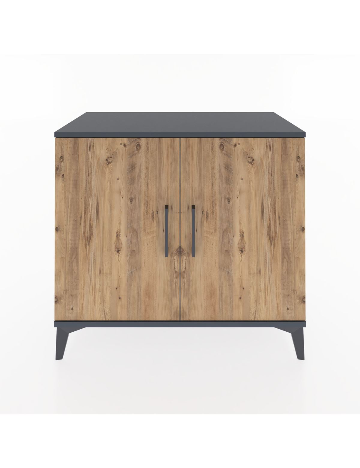 Hyperion Şifonyer 3 Raflı 2 Kapaklı 88x44x80 Antrasit-Çam