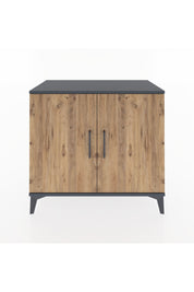 Hyperion Şifonyer 3 Raflı 2 Kapaklı 88x44x80 Antrasit-Çam