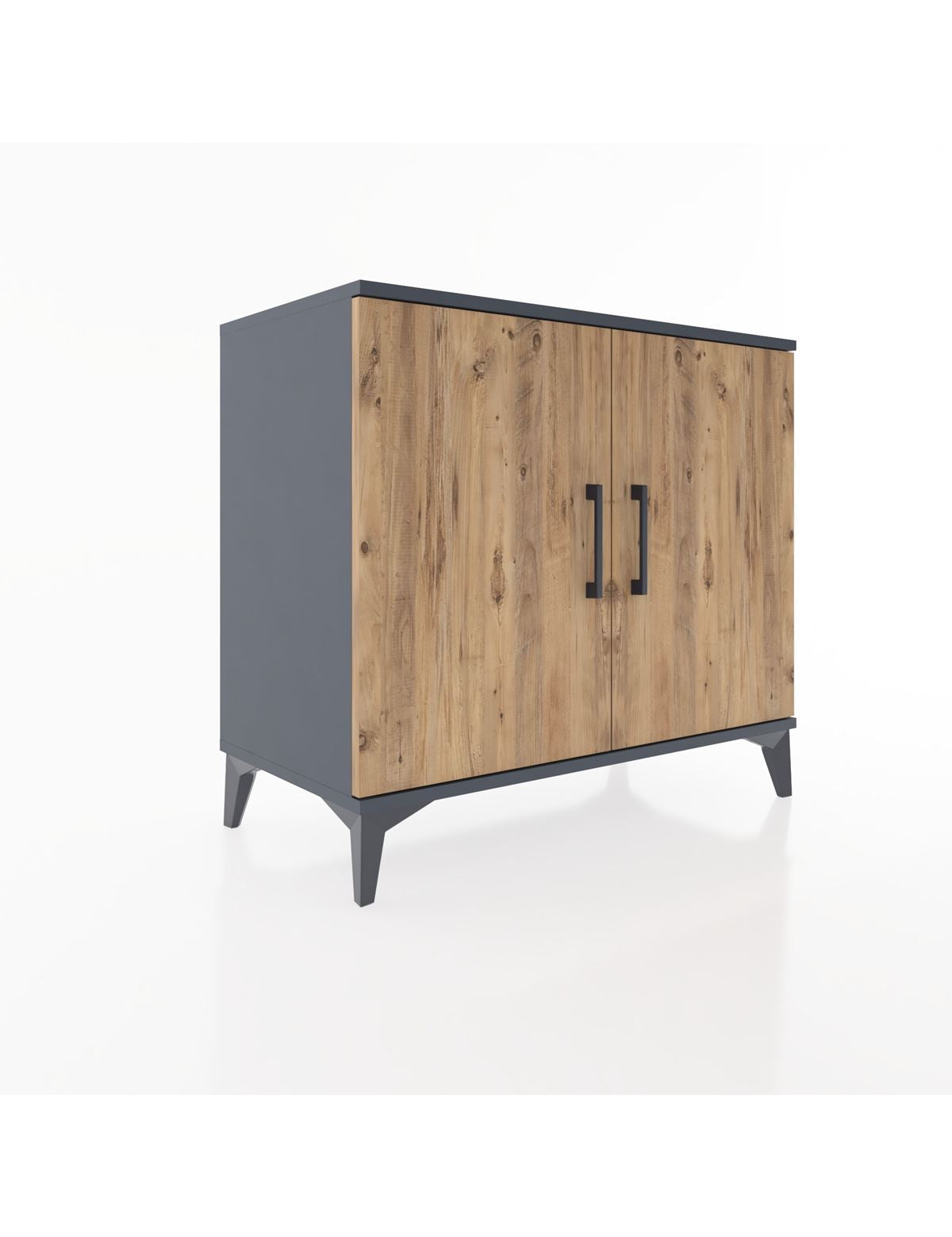 Hyperion Şifonyer 3 Raflı 2 Kapaklı 88x44x80 Antrasit-Çam