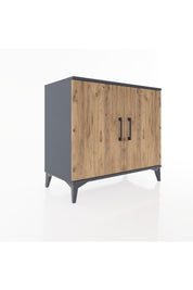 Hyperion Şifonyer 3 Raflı 2 Kapaklı 88x44x80 Antrasit-Çam