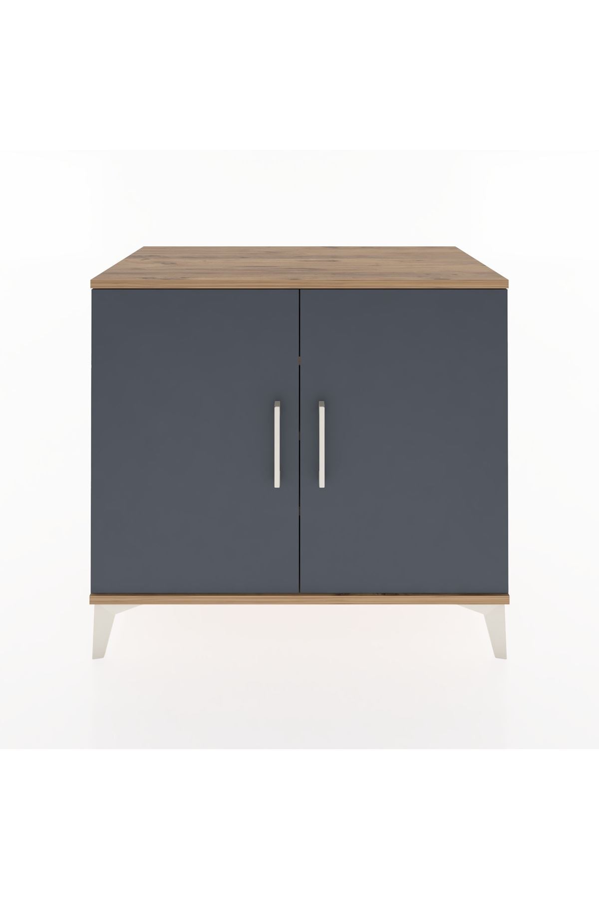 Hyperion Şifonyer 3 Raflı 2 Kapaklı 88x44x80 Çam-Antrasit