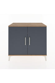 Hyperion Şifonyer 3 Raflı 2 Kapaklı 88x44x80 Çam-Antrasit