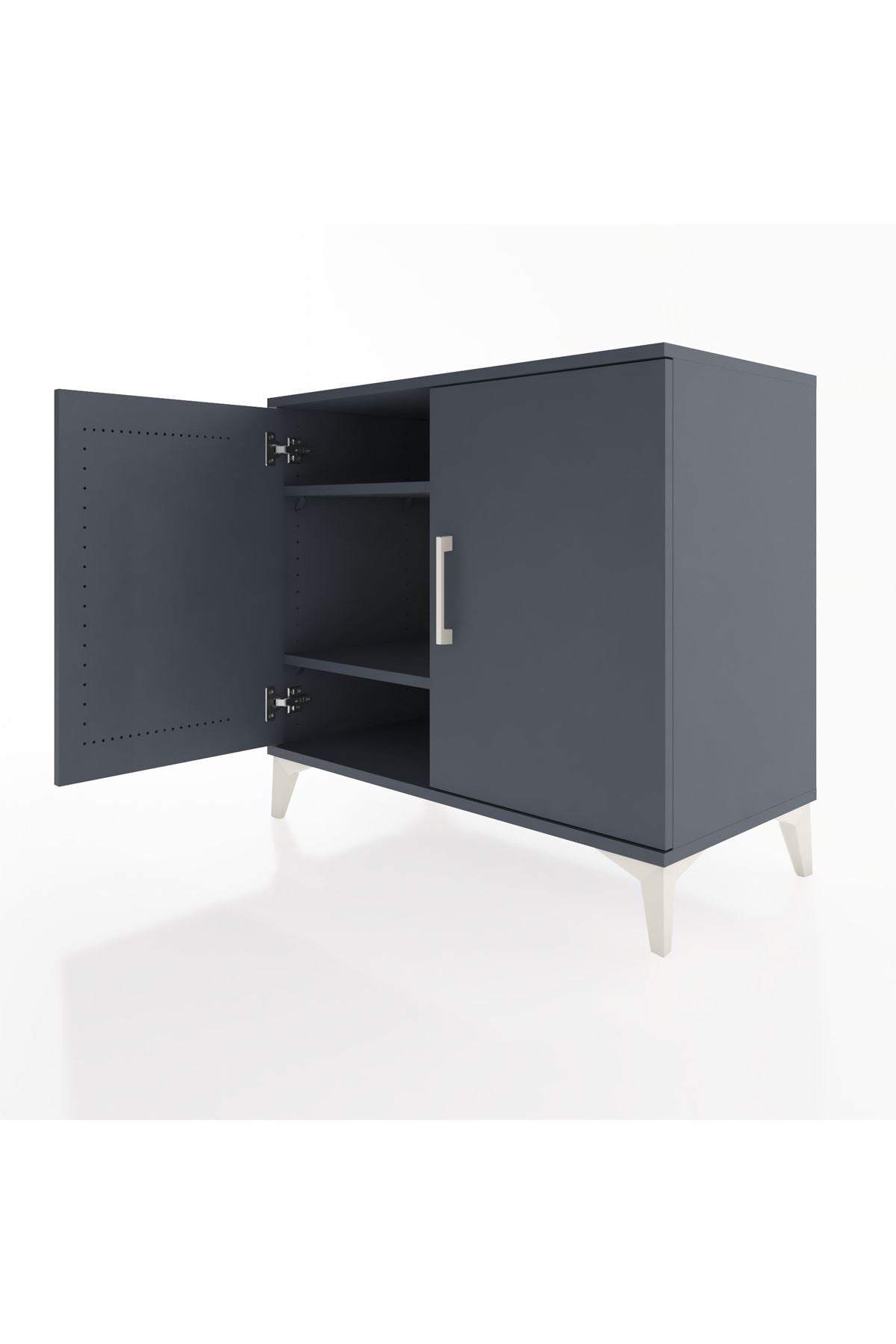 Hyperion Şifonyer 2 Raflı 2 Kapaklı 88x44x80 Antrasit-Antrasit