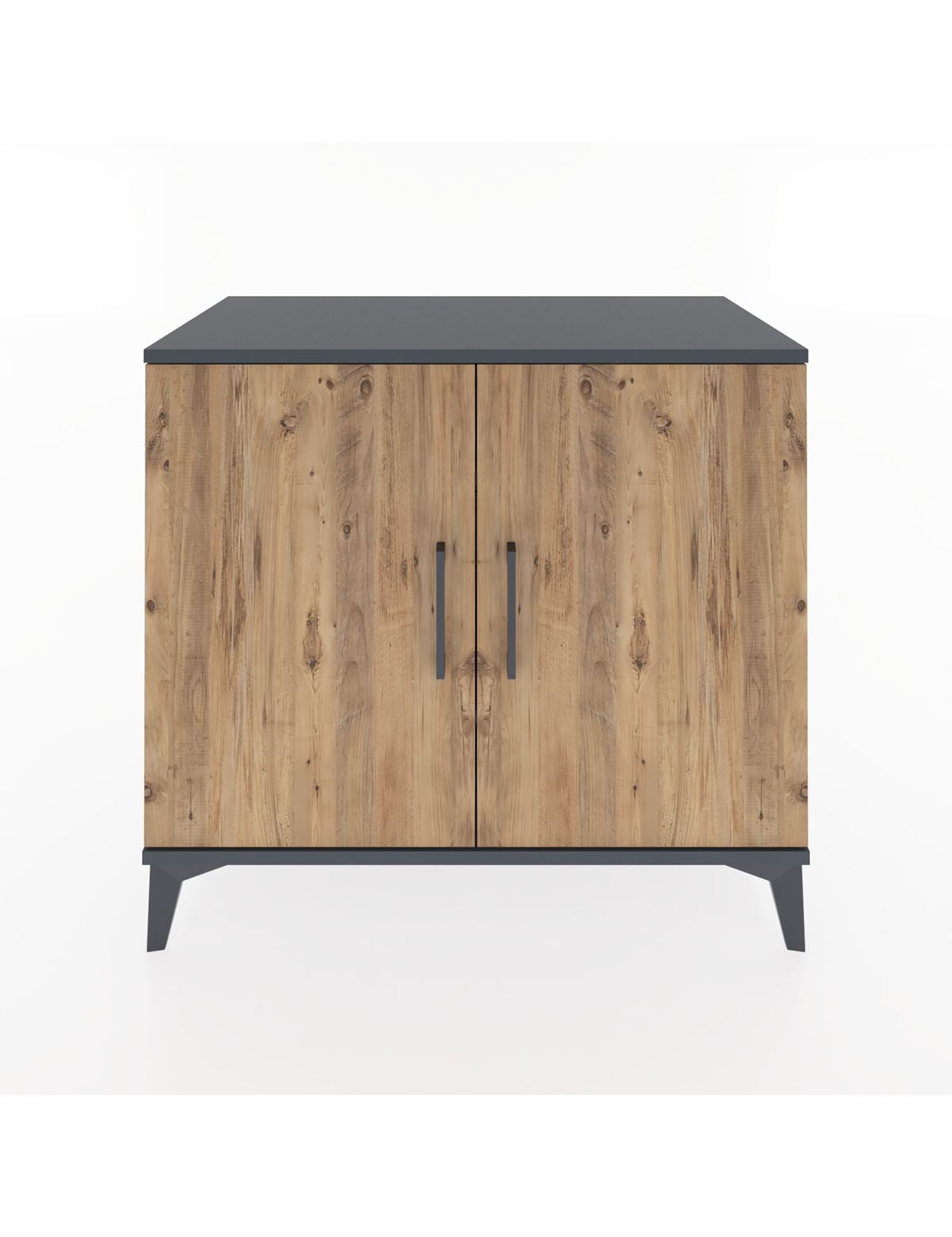 Hyperion Şifonyer 2 Raflı 2 Kapaklı 88x44x80 Antrasit-Çam