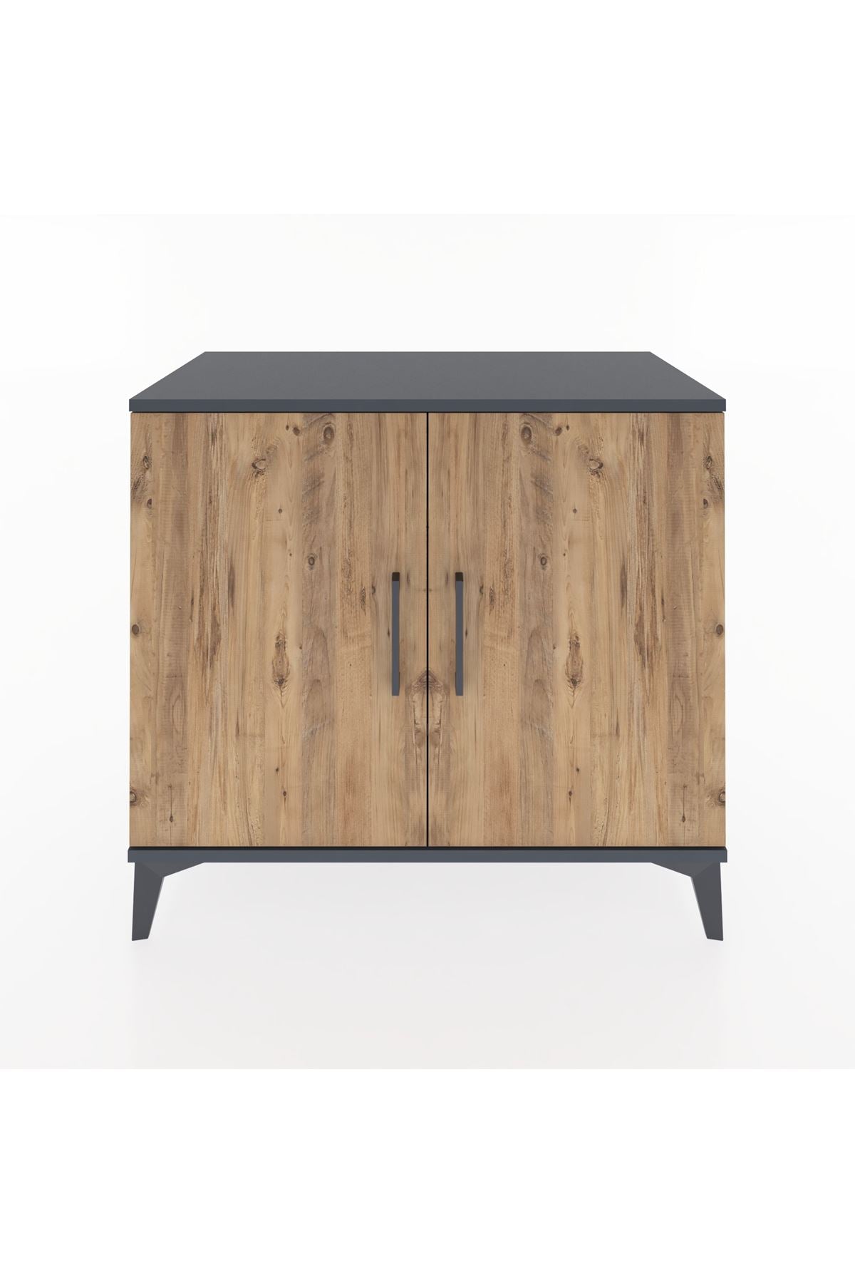 Hyperion Şifonyer 2 Raflı 2 Kapaklı 88x44x80 Antrasit-Çam