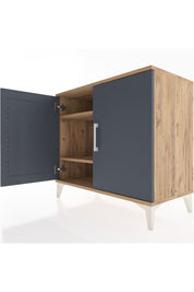 Hyperion Şifonyer 2 Raflı 2 Kapaklı 88x44x80 Çam-Antrasit