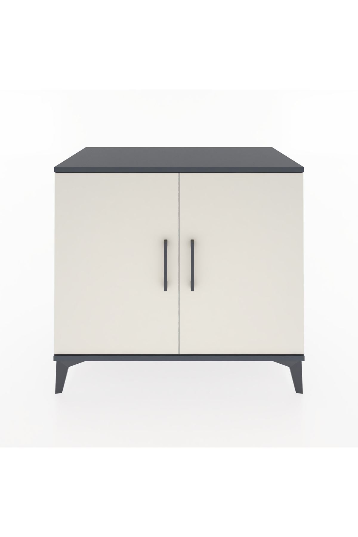 Hyperion Şifonyer Tek Raflı 2 Kapaklı 88x44x80 Antrasit-Aytaşı