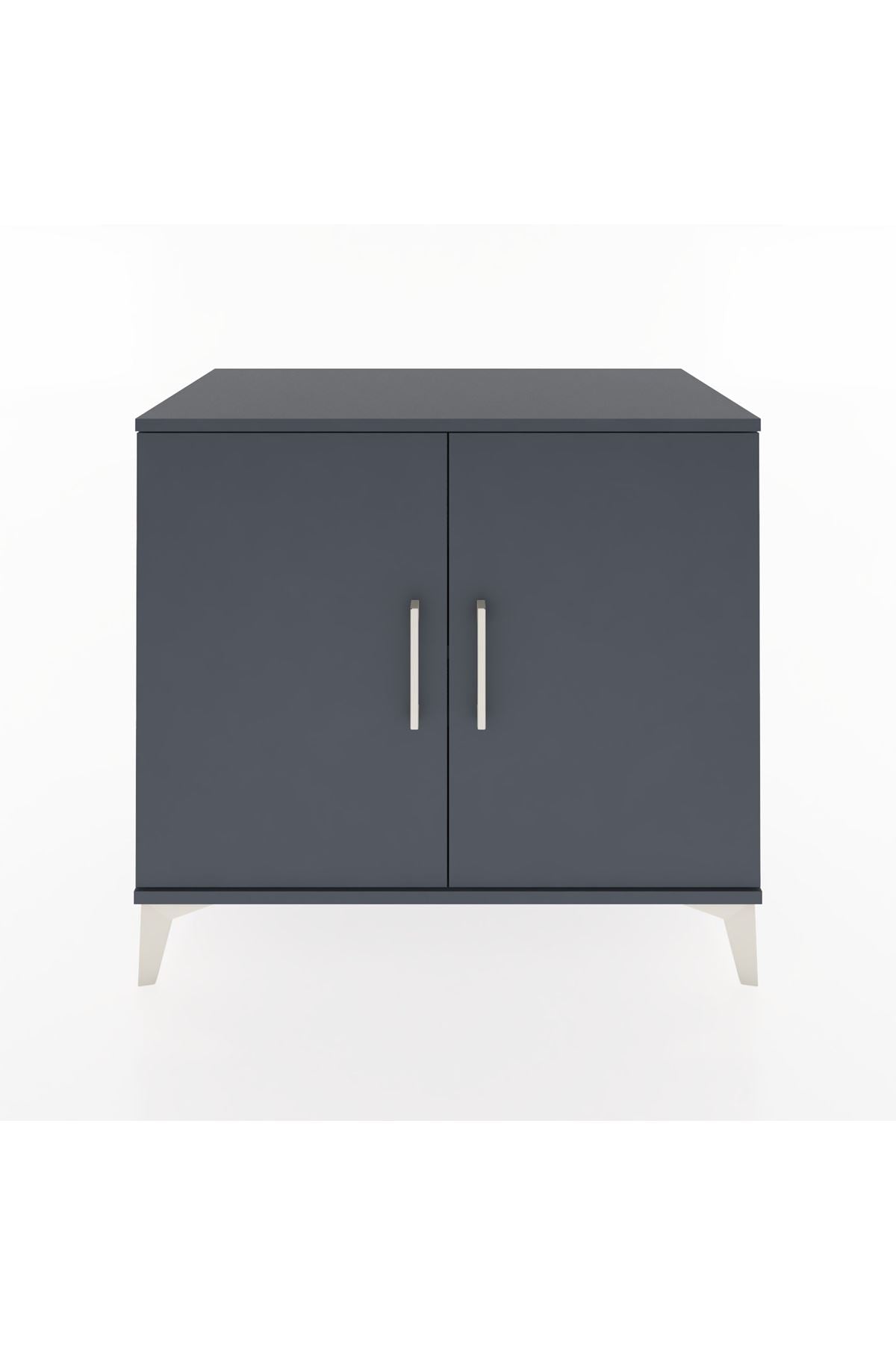Hyperion Şifonyer Tek Raflı 2 Kapaklı 88x44x80 Antrasit-Antrasit