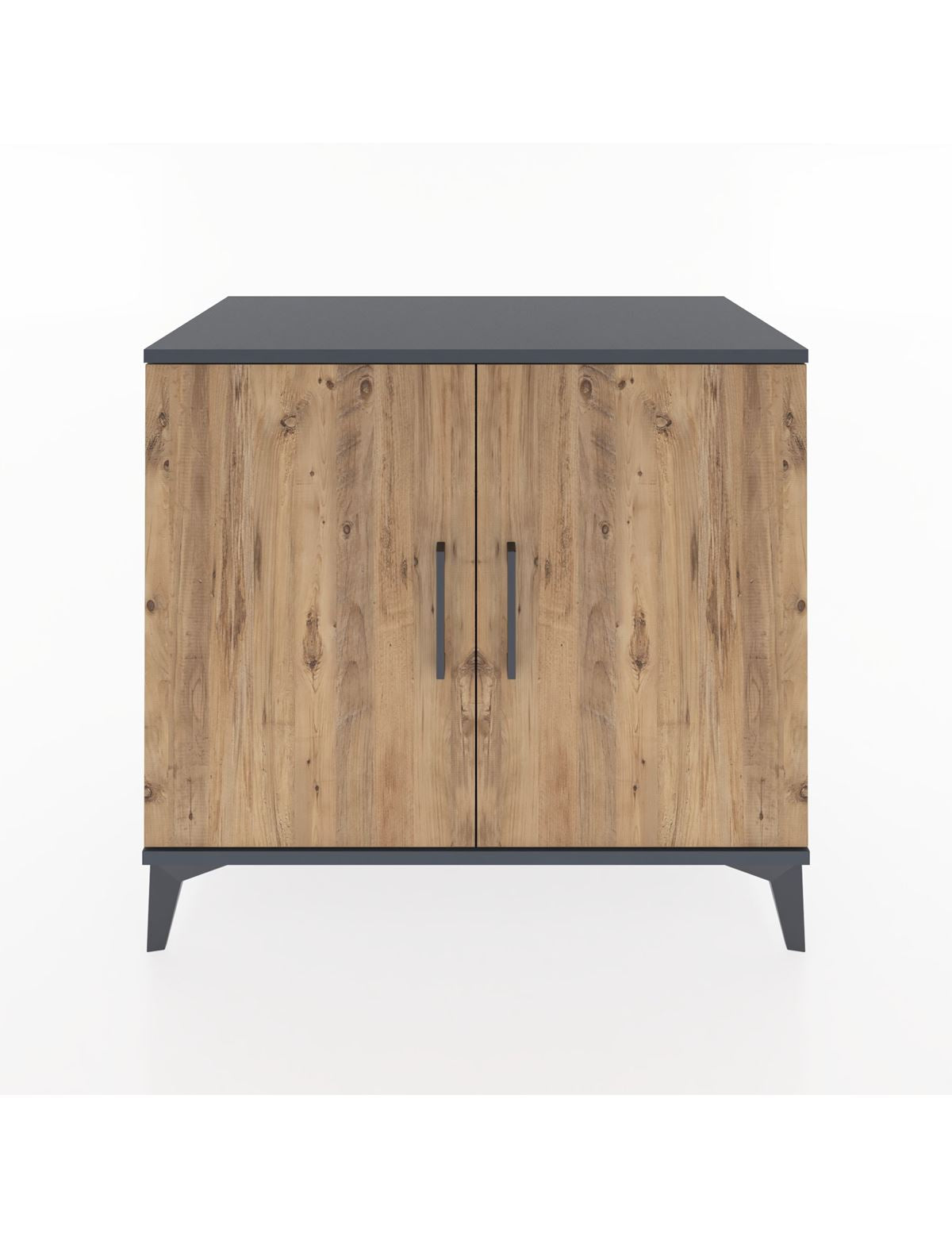 Hyperion Şifonyer Tek Raflı 2 Kapaklı 88x44x80 Antrasit-Çam