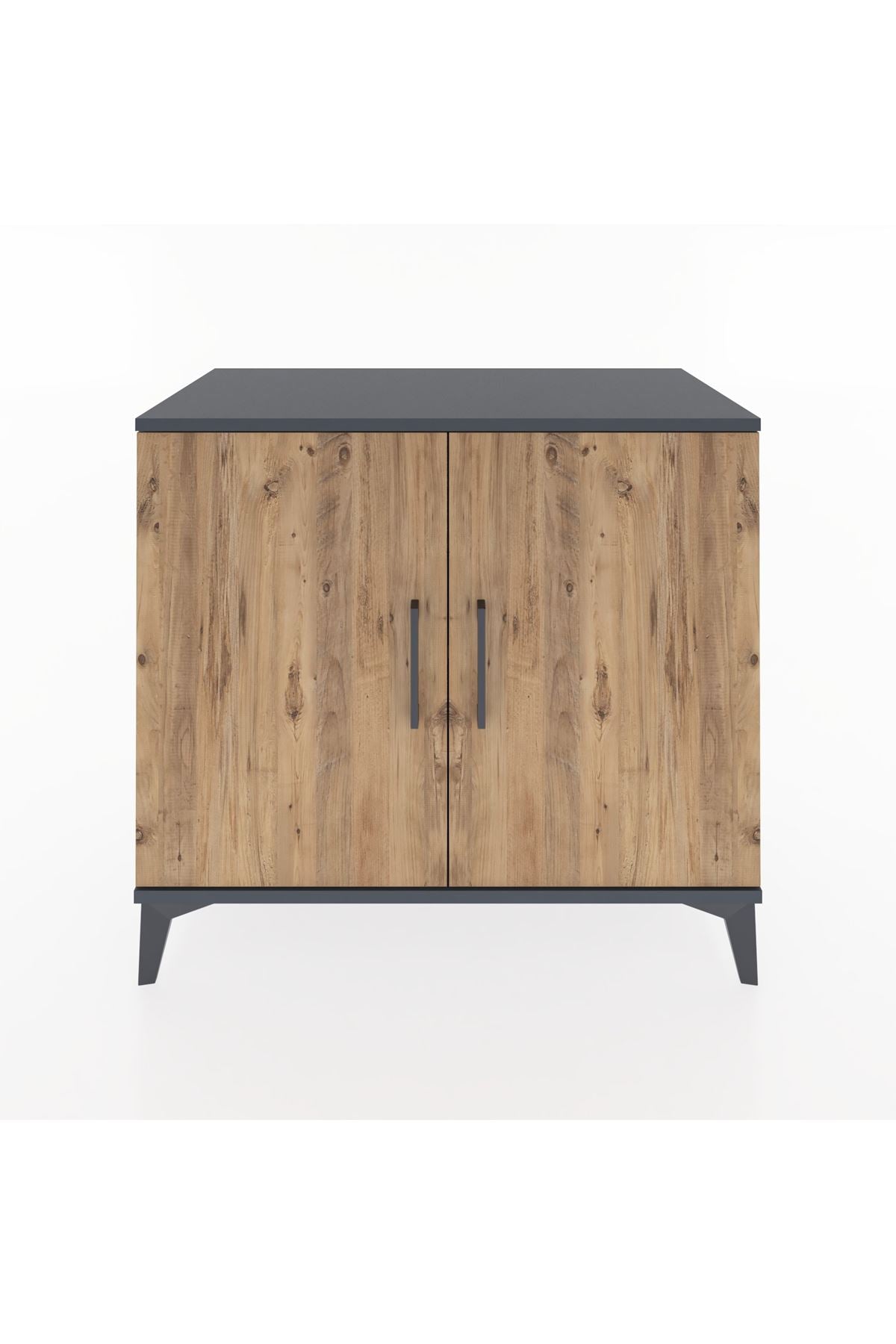 Hyperion Şifonyer Tek Raflı 2 Kapaklı 88x44x80 Antrasit-Çam