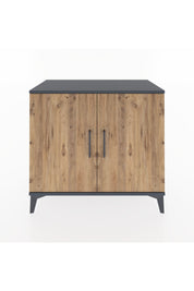 Hyperion Şifonyer Tek Raflı 2 Kapaklı 88x44x80 Antrasit-Çam