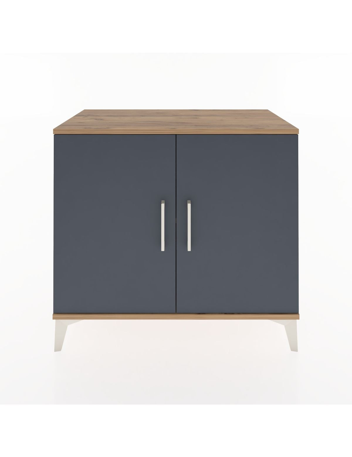 Hyperion Şifonyer Tek Raflı 2 Kapaklı 88x44x80 Çam-Antrasit