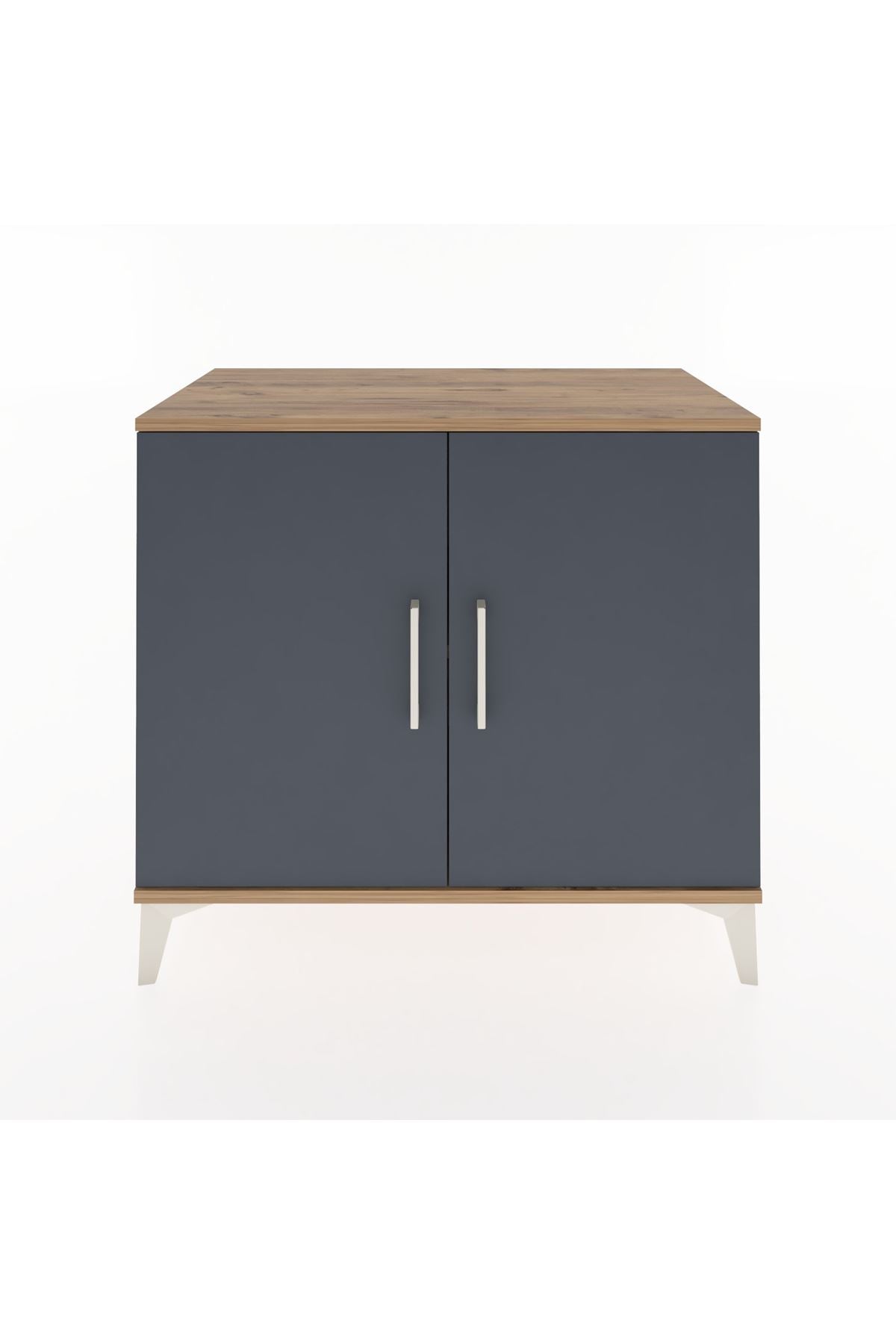 Hyperion Şifonyer Tek Raflı 2 Kapaklı 88x44x80 Çam-Antrasit