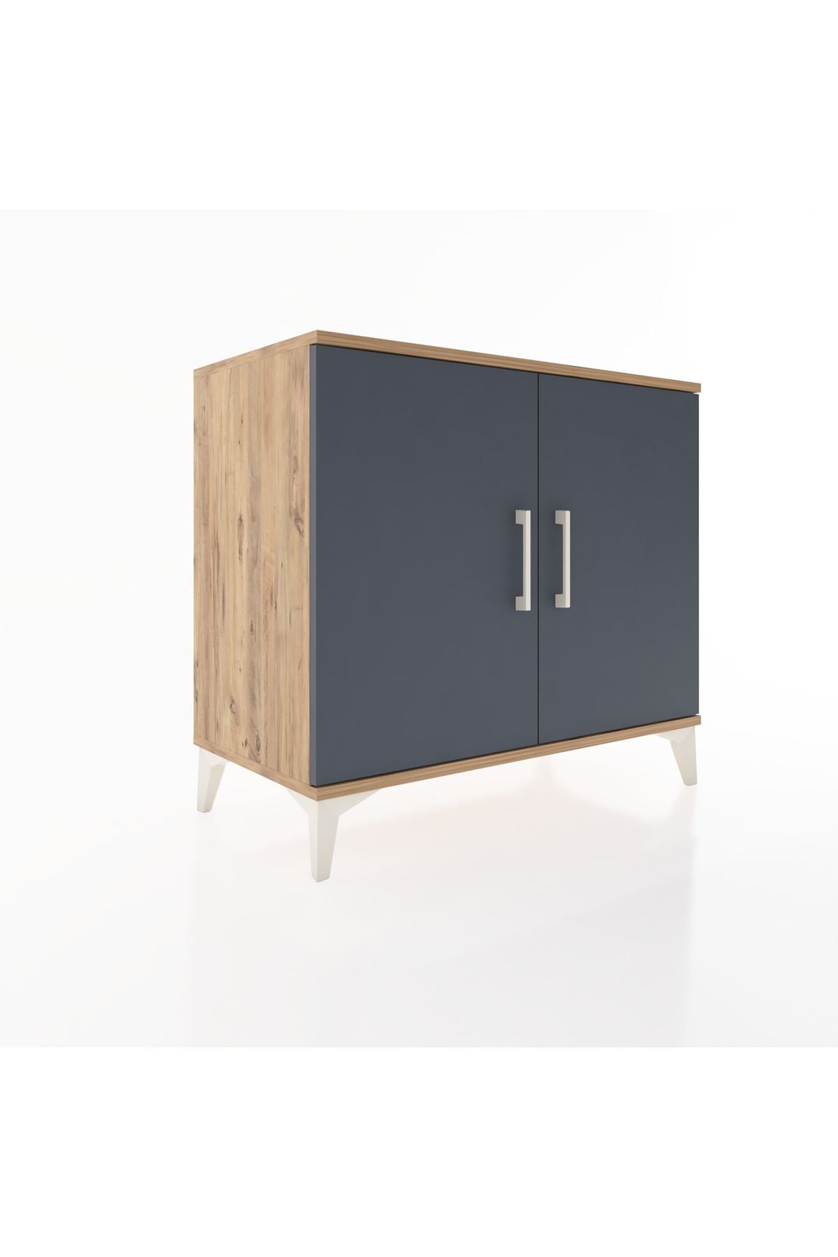 Hyperion Şifonyer 2 Kapaklı 88x44x80 Çam-Antrasit