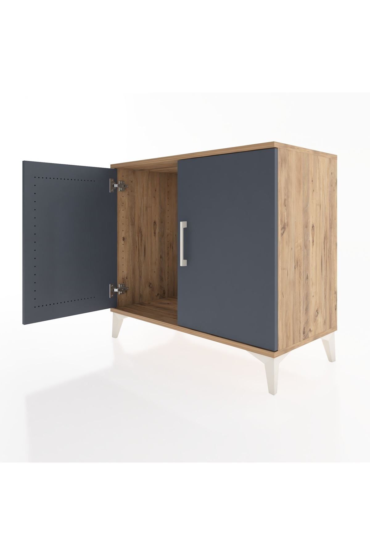 Hyperion Şifonyer 2 Kapaklı 88x44x80 Çam-Antrasit