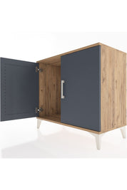 Hyperion Şifonyer 2 Kapaklı 88x44x80 Çam-Antrasit