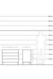 Hyperion Şifonyer 3 Raflı 88x44x80 Antrasit-Antrasit