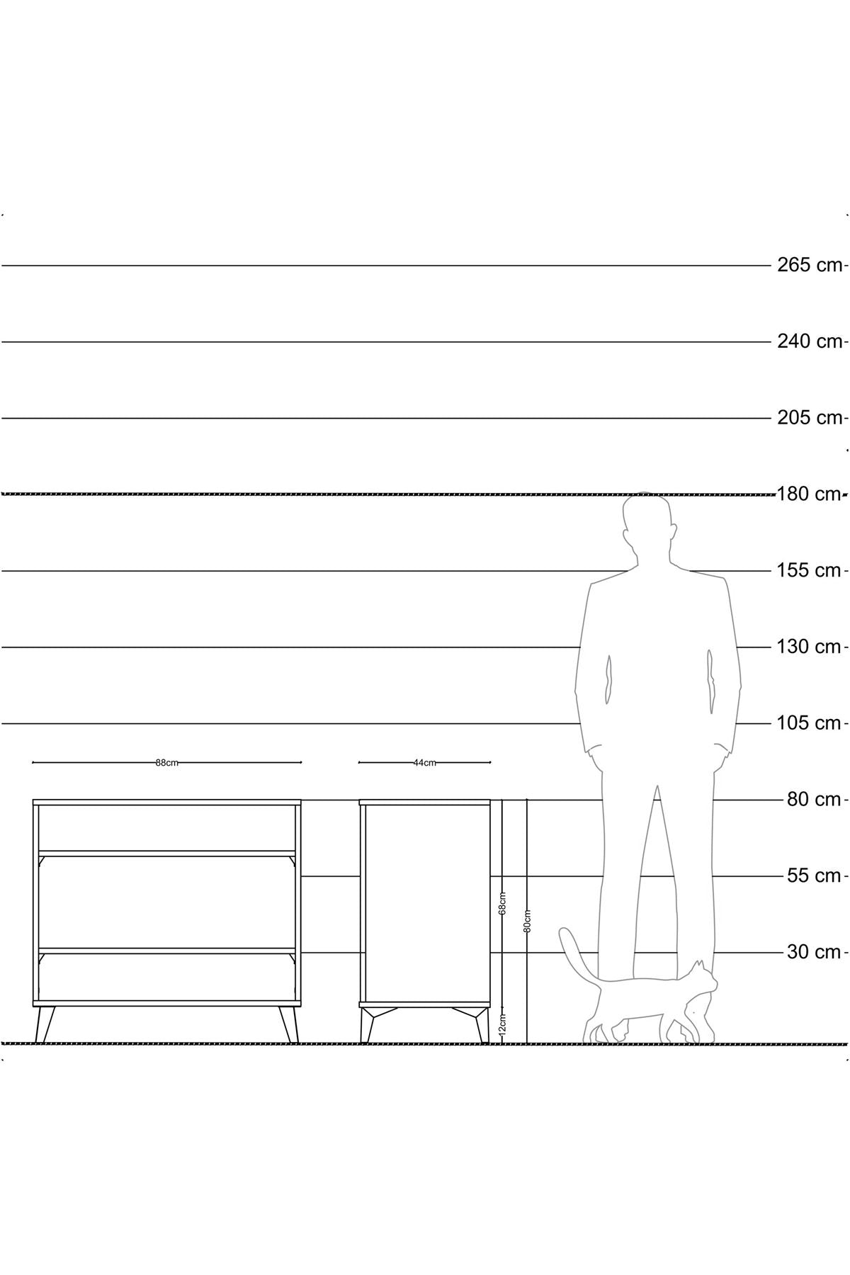 Hyperion Şifonyer 2 Raflı 88x44x80 Aytaşı-Aytaşı