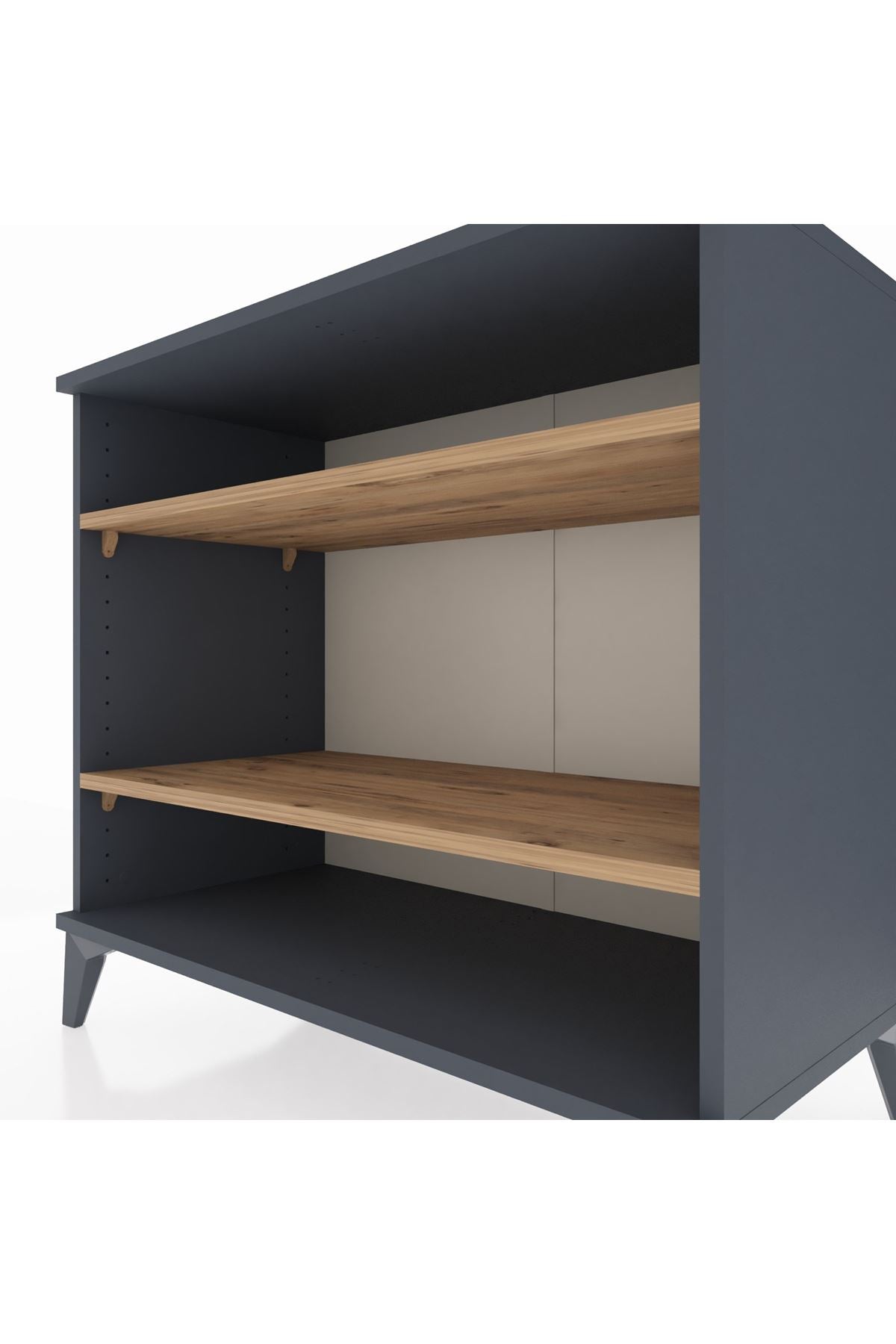 Hyperion Şifonyer 2 Raflı 88x44x80 Antrasit-Çam