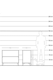 Hyperion Şifonyer Tek Raflı 88x44x80 Çam-Antrasit