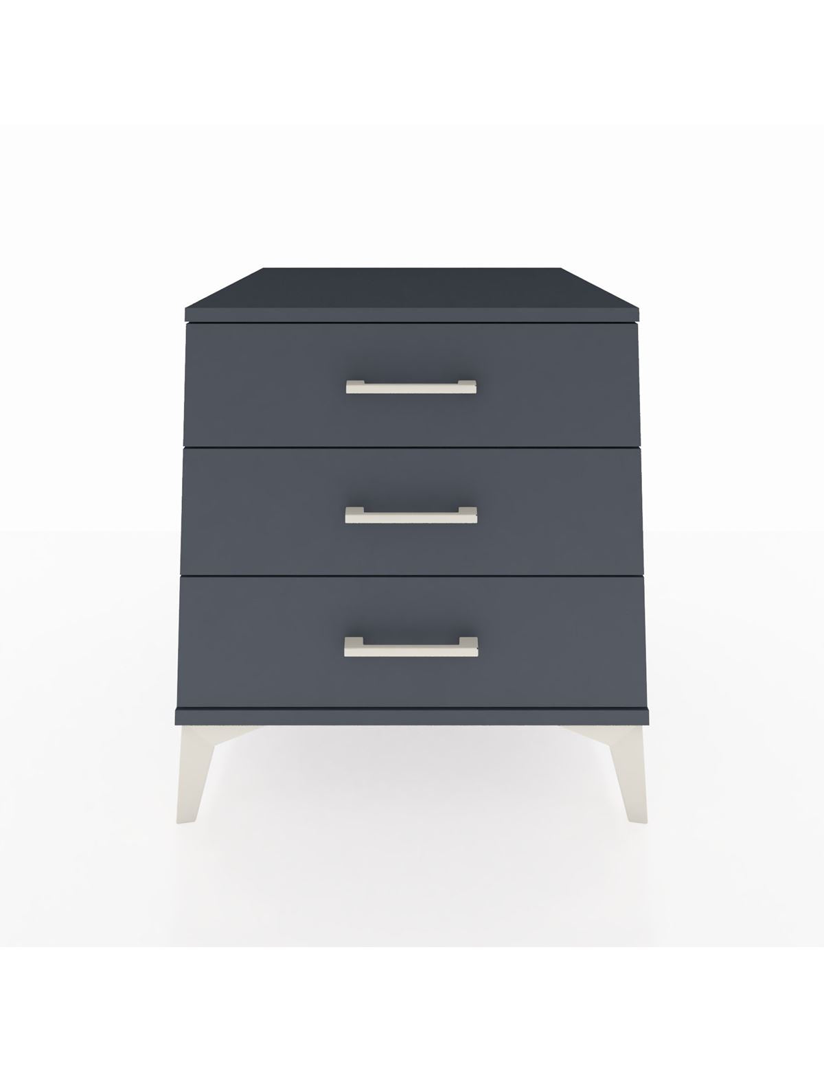 Kronos Komodin 3 Çekmeceli 60x59x64 Antrasit-Antrasit