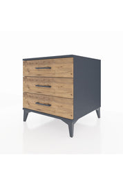 Kronos Komodin 3 Çekmeceli 60x59x64 Antrasit-Çam