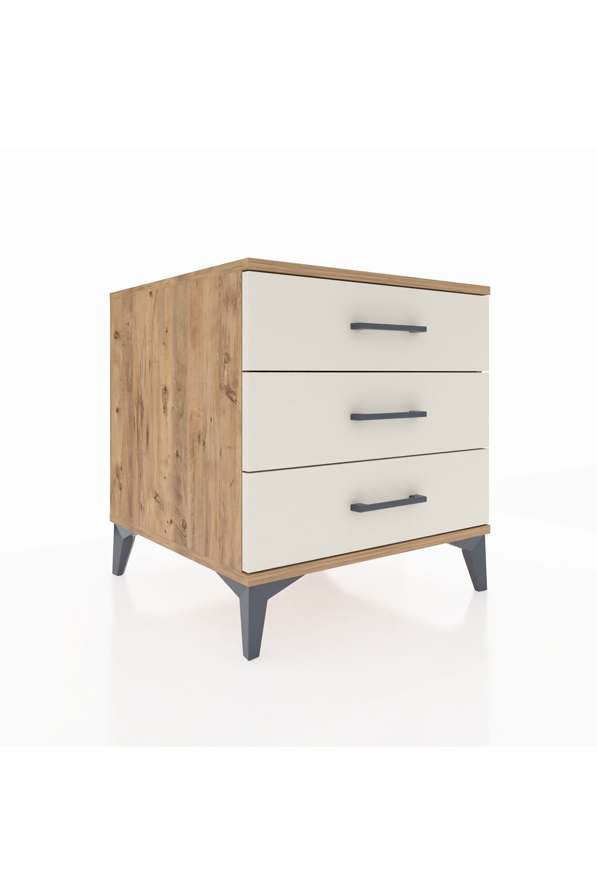 Kronos Komodin 3 Çekmeceli 60x59x64 Çam-Aytaşı