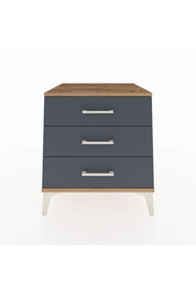 Kronos Komodin 3 Çekmeceli 60x59x64 Çam-Antrasit