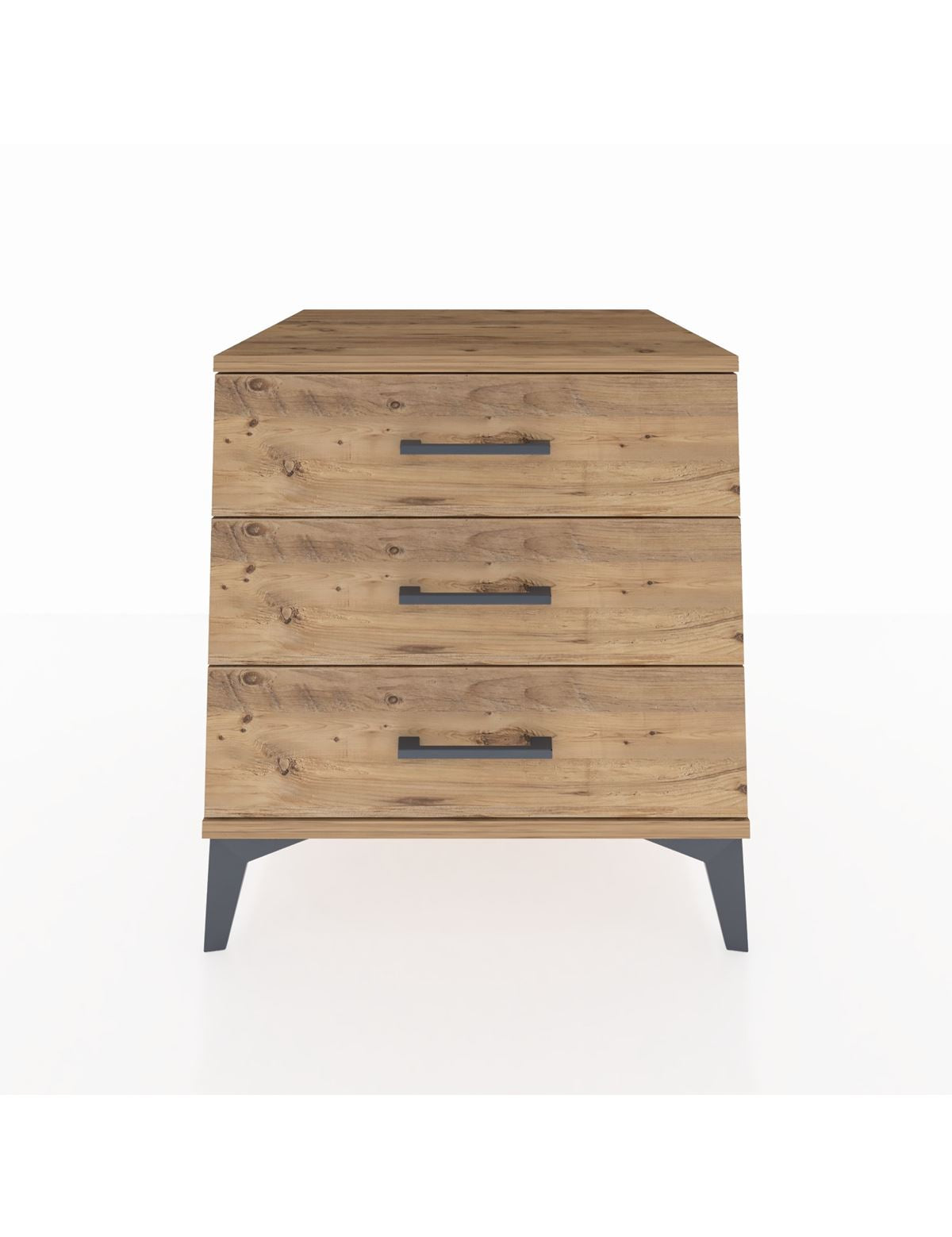 Kronos Komodin 3 Çekmeceli 60x59x64 Çam-Çam