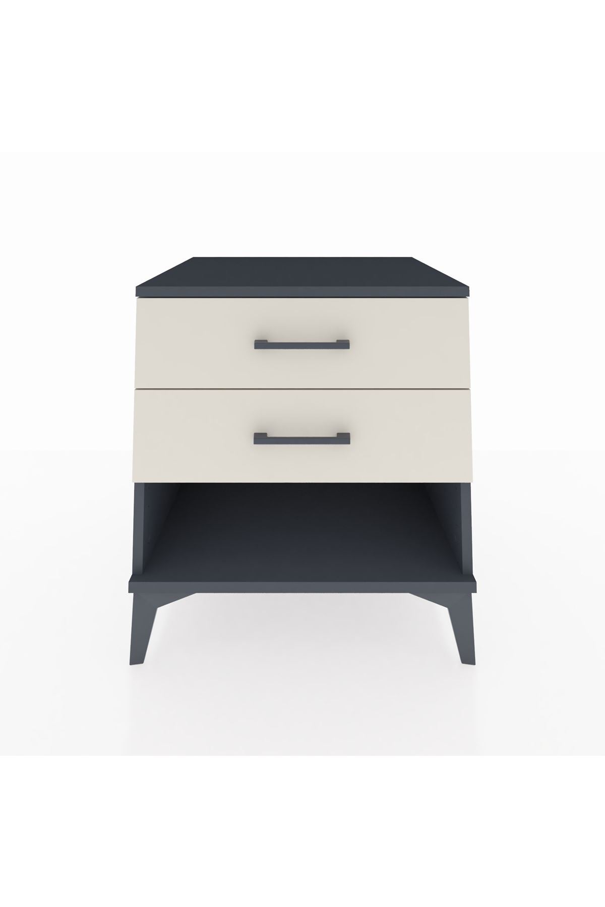 Kronos Komodin 2 Çekmeceli 60x59x64 Antrasit-Aytaşı