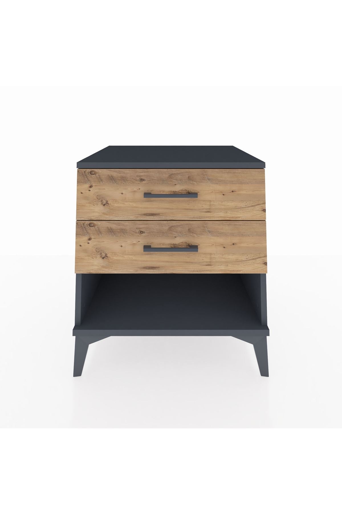 Kronos Komodin 2 Çekmeceli 60x59x64 Antrasit-Çam