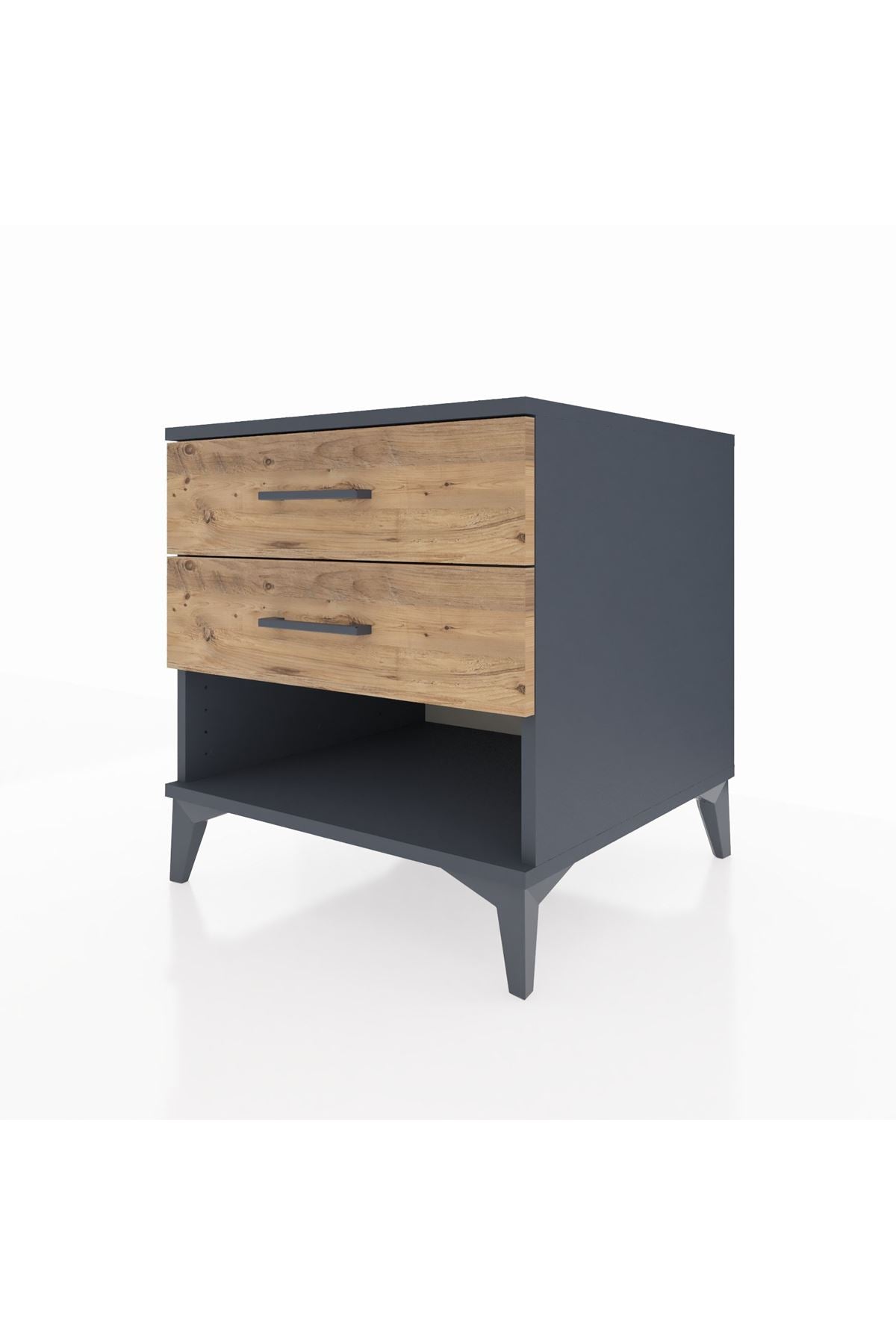 Kronos Komodin 2 Çekmeceli 60x59x64 Antrasit-Çam